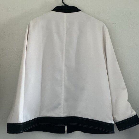 Allison Daley White & Black Nautical Jacket Sz 14P - Picture 2 of 3